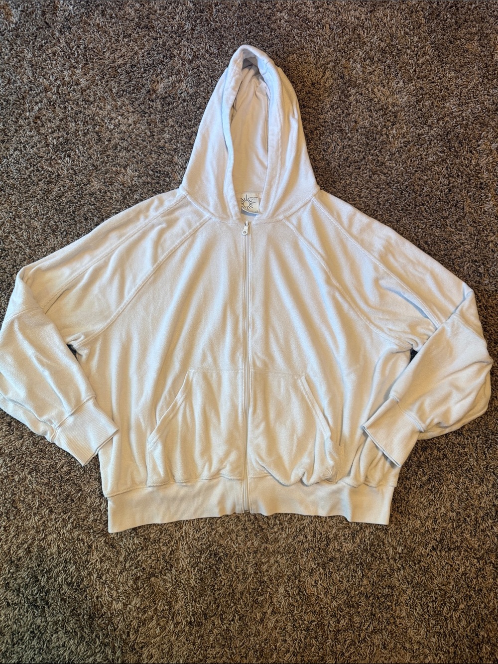 Aerie white zip up